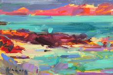 Pebble Beach towards Carmel-Peter Graham-Giclee Print
