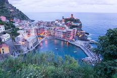 High Angle View of Vernazza, Cinque Terre, UNESCO World Heritage Site, Liguria, Italy, Europe-Peter Groenendijk-Photographic Print