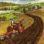 "Spring Plowing,"May 1, 1945-Peter Helck-Framed Giclee Print