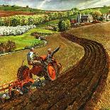 "Spring Plowing," Country Gentleman Cover, May 1, 1945-Peter Helck-Framed Giclee Print