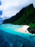 Forested Hills, Beach and Lagoon, American Samoa-Peter Hendrie-Photographic Print