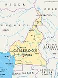 Cameroon Political Map-Peter Hermes Furian-Art Print