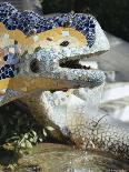Close-Up of Mosaic Dragon, by Gaudi, Parc Guell, Barcelona, Catalonia (Cataluna) (Catalunya), Spain-Peter Higgins-Photographic Print