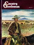 "Cowboys Fishing in Stream," Country Gentleman Cover, June 1, 1950-Peter Hurd-Premier Image Canvas