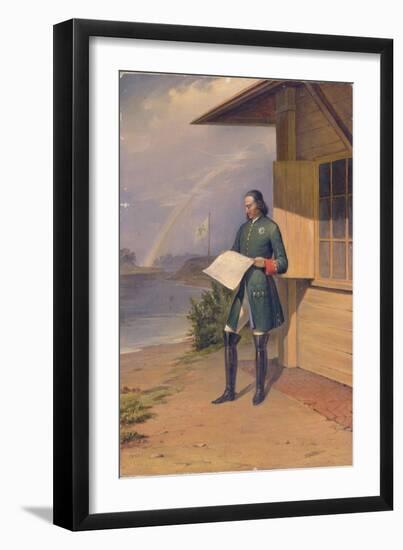 Peter I on the Bank of the Neva River, 1843-Anton Ivanovich Ivanov-Framed Giclee Print