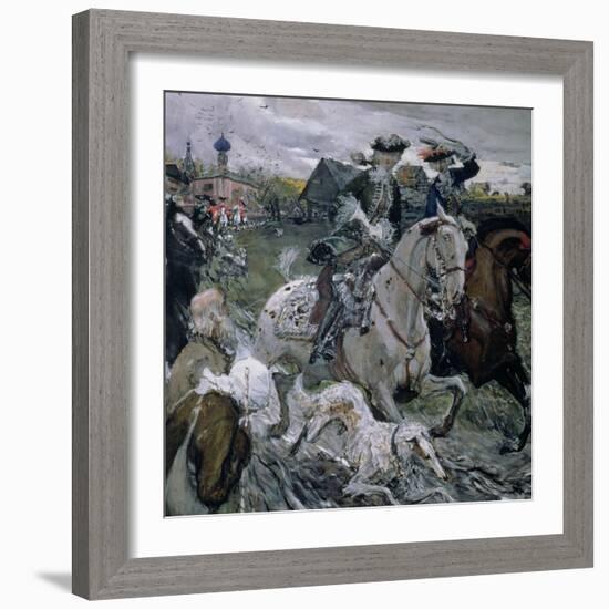 Peter II (1715-30) and the Tsarevna Elizabeth (1709-62) Hunting, 1900-Valentin Aleksandrovich Serov-Framed Giclee Print