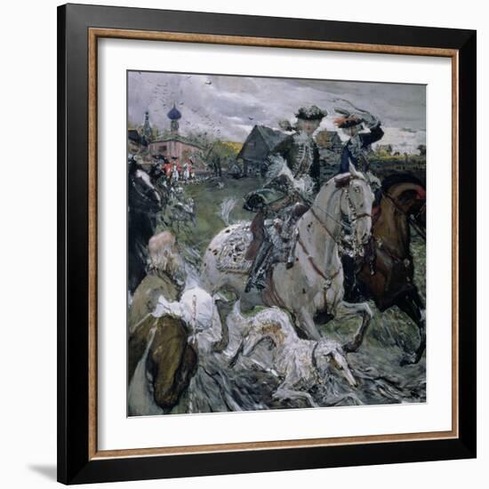 Peter II (1715-30) and the Tsarevna Elizabeth (1709-62) Hunting, 1900-Valentin Aleksandrovich Serov-Framed Giclee Print