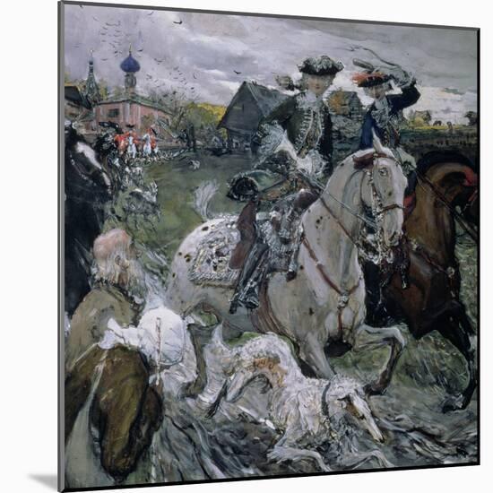 Peter II (1715-30) and the Tsarevna Elizabeth (1709-62) Hunting, 1900-Valentin Aleksandrovich Serov-Mounted Giclee Print