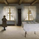 A Woman Reading by Candlelight in an Interior-Peter Ilsted-Giclee Print