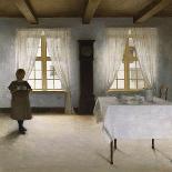 A Woman Reading by Candlelight in an Interior-Peter Ilsted-Giclee Print