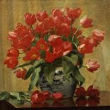 Tulips in a Porcelain Vase-Peter Johan Schou-Giclee Print