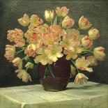 Tulips in a Porcelain Vase-Peter Johan Schou-Framed Giclee Print