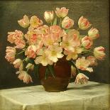 Tulips in a Porcelain Vase-Peter Johan Schou-Framed Giclee Print