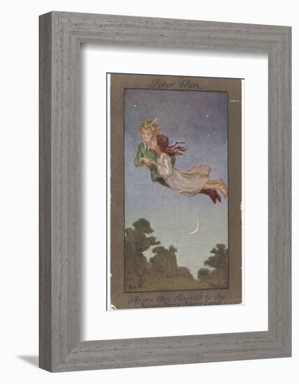 Peter Pan and Wendy Fly to Never-Never Land-S. Barham-Framed Photographic Print