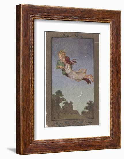 Peter Pan and Wendy Fly to Never-Never Land-S. Barham-Framed Photographic Print