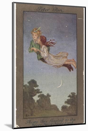 Peter Pan and Wendy Fly to Never-Never Land-S. Barham-Mounted Photographic Print