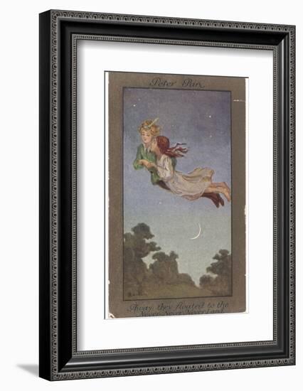 Peter Pan and Wendy Fly to Never-Never Land-S. Barham-Framed Photographic Print