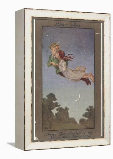 Peter Pan and Wendy Fly to Never-Never Land-S. Barham-Framed Premier Image Canvas