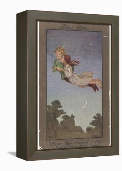 Peter Pan and Wendy Fly to Never-Never Land-S. Barham-Framed Premier Image Canvas