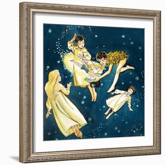 Peter Pan and Wendy-Nadir Quinto-Framed Giclee Print