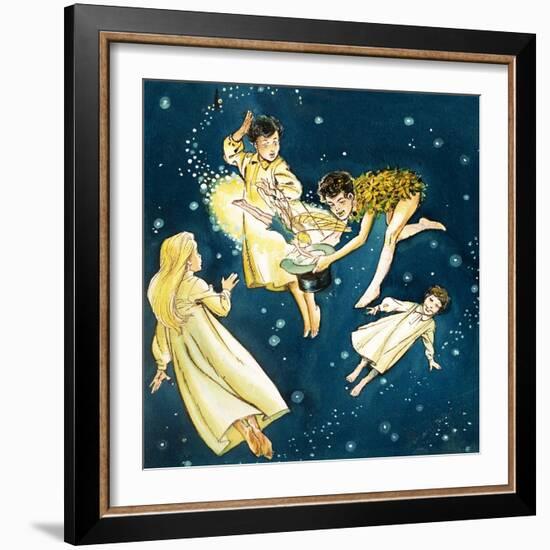 Peter Pan and Wendy-Nadir Quinto-Framed Giclee Print