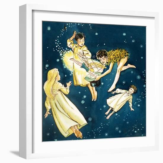 Peter Pan and Wendy-Nadir Quinto-Framed Giclee Print