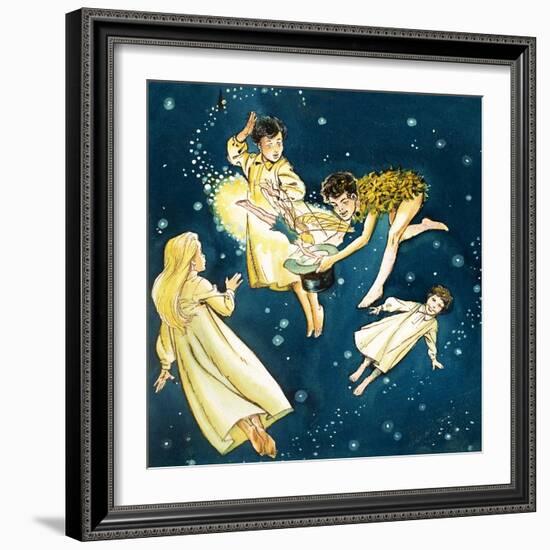 Peter Pan and Wendy-Nadir Quinto-Framed Giclee Print