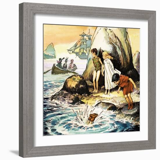 Peter Pan and Wendy-Nadir Quinto-Framed Giclee Print