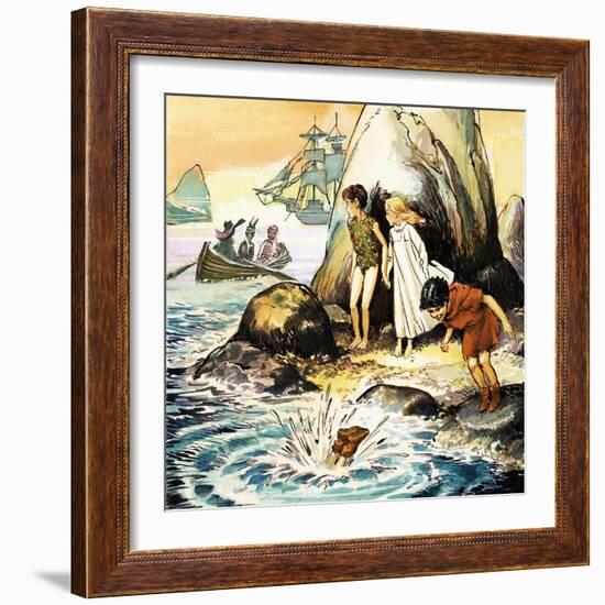 Peter Pan and Wendy-Nadir Quinto-Framed Giclee Print