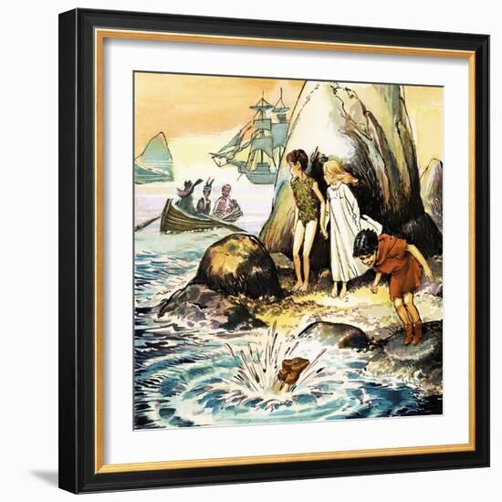 Peter Pan and Wendy-Nadir Quinto-Framed Giclee Print