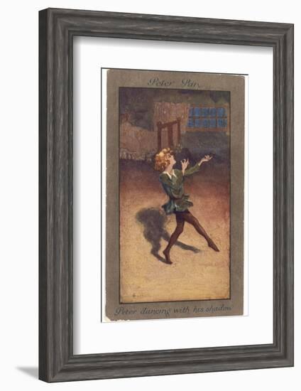 Peter Pan Dances with His Own Shadow-null-Framed Photographic Print