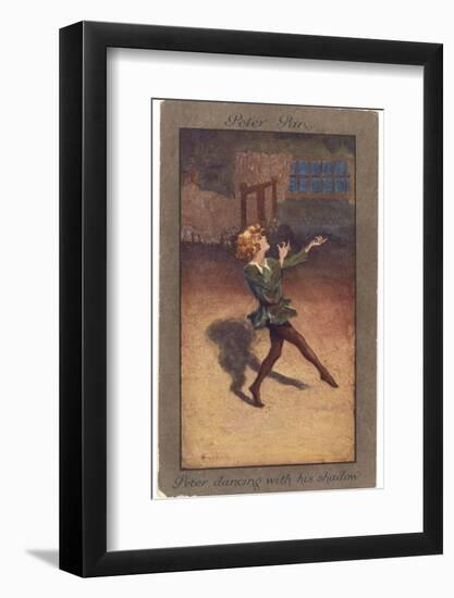 Peter Pan Dances with His Own Shadow-null-Framed Photographic Print