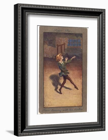 Peter Pan Dances with His Own Shadow--Framed Photographic Print