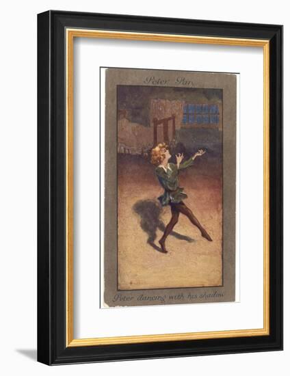 Peter Pan Dances with His Own Shadow-null-Framed Photographic Print