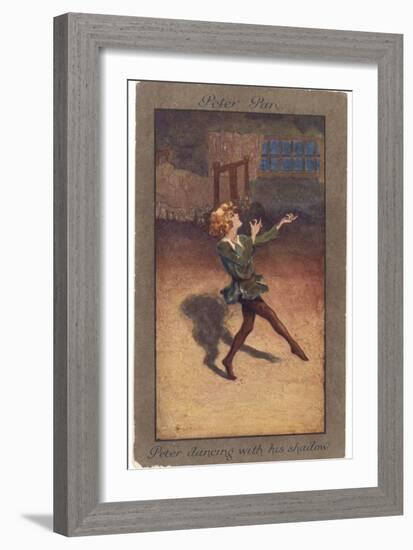 Peter Pan Dances with His Own Shadow-null-Framed Premium Photographic Print