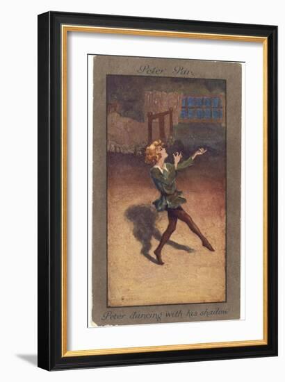 Peter Pan Dances with His Own Shadow-null-Framed Premium Photographic Print