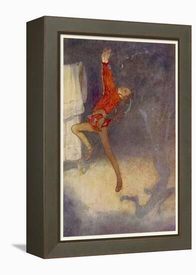 Peter Pan Dances with His Shadow-Alice B. Woodward-Framed Premier Image Canvas