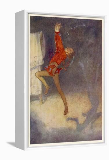 Peter Pan Dances with His Shadow-Alice B. Woodward-Framed Premier Image Canvas