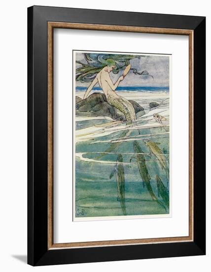 Peter Pan, Mermaid on a Rock-Alice B. Woodward-Framed Photographic Print