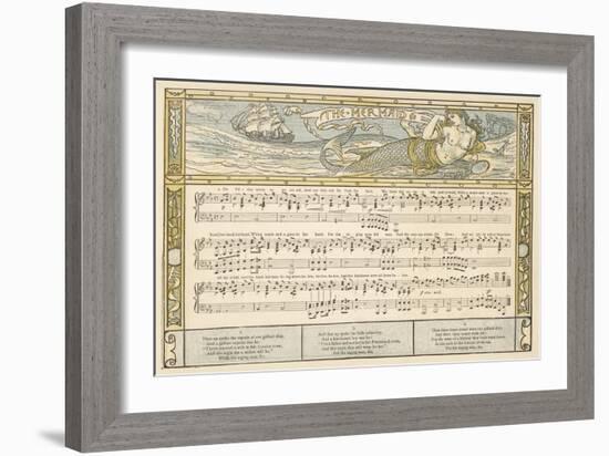 Peter Pan, Mermaid on a Rock-Walter Crane-Framed Art Print