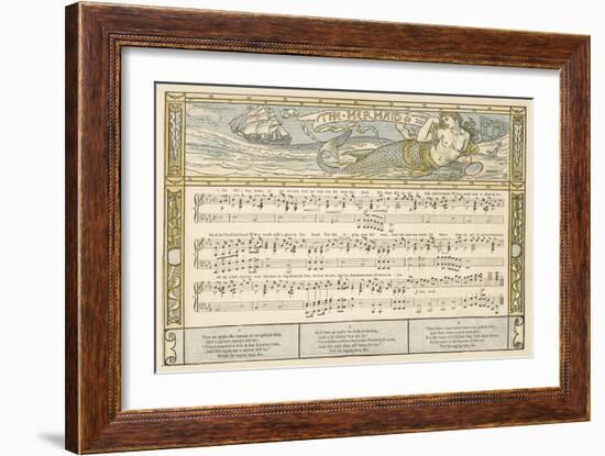 Peter Pan, Mermaid on a Rock-Walter Crane-Framed Art Print