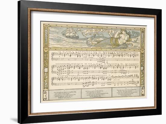 Peter Pan, Mermaid on a Rock-Walter Crane-Framed Art Print