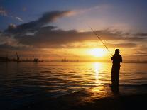 Fishing on Bahia De La Habana, Havana, Cuba-Peter Ptschelinzew-Premium Photographic Print