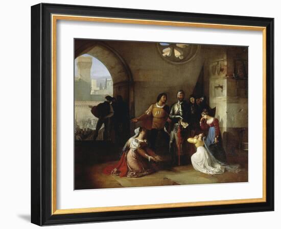 Peter Rossi, Imprisoned by the Scaligeri, 1818-1820-Francesco Hayez-Framed Giclee Print