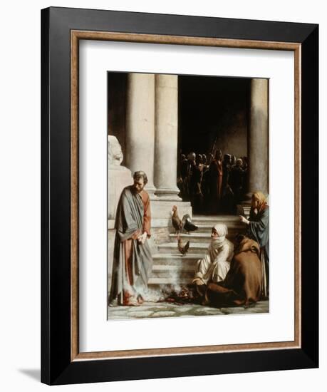 Peter's Denial-Carl Bloch-Framed Giclee Print