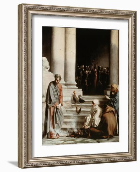 Peter's Denial-Carl Bloch-Framed Giclee Print