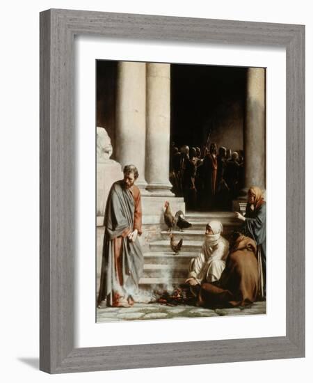 Peter's Denial-Carl Bloch-Framed Giclee Print