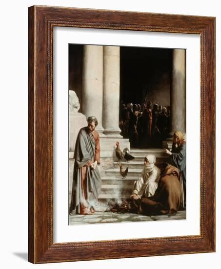 Peter's Denial-Carl Bloch-Framed Giclee Print