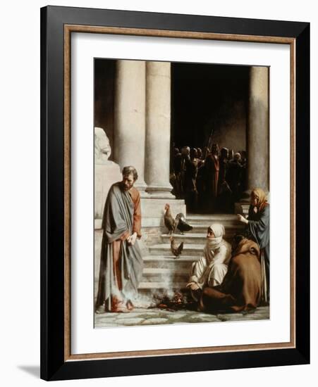 Peter's Denial-Carl Bloch-Framed Giclee Print