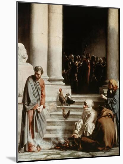 Peter's Denial-Carl Bloch-Mounted Giclee Print